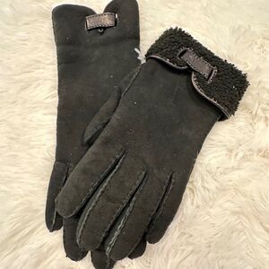 Hermes Black Suede Gloves Size 7